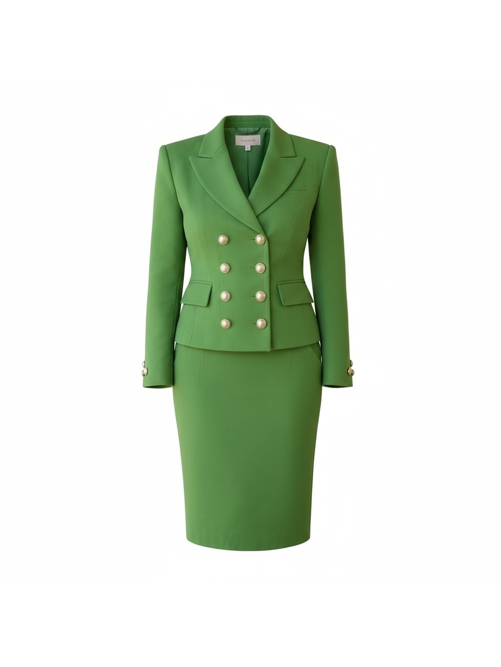 Cache Vintage Green Double Breasted Suit